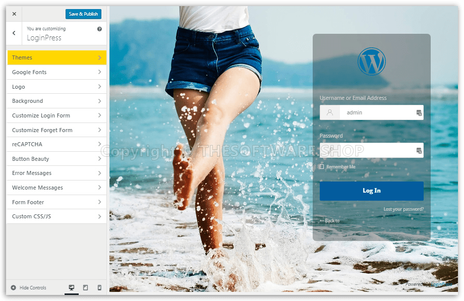 LoginPress Pro - Customizer