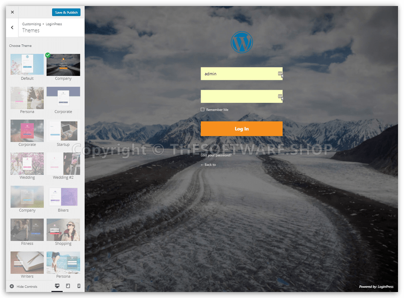 LoginPress Pro - Themes