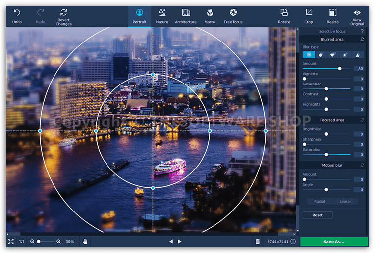 Movavi Photo Focus - Blur Type