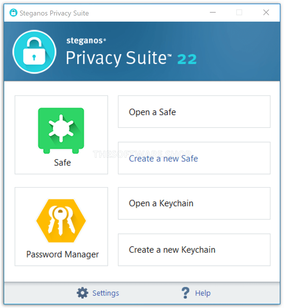 Steganos Privacy Suite 22 Main Interface