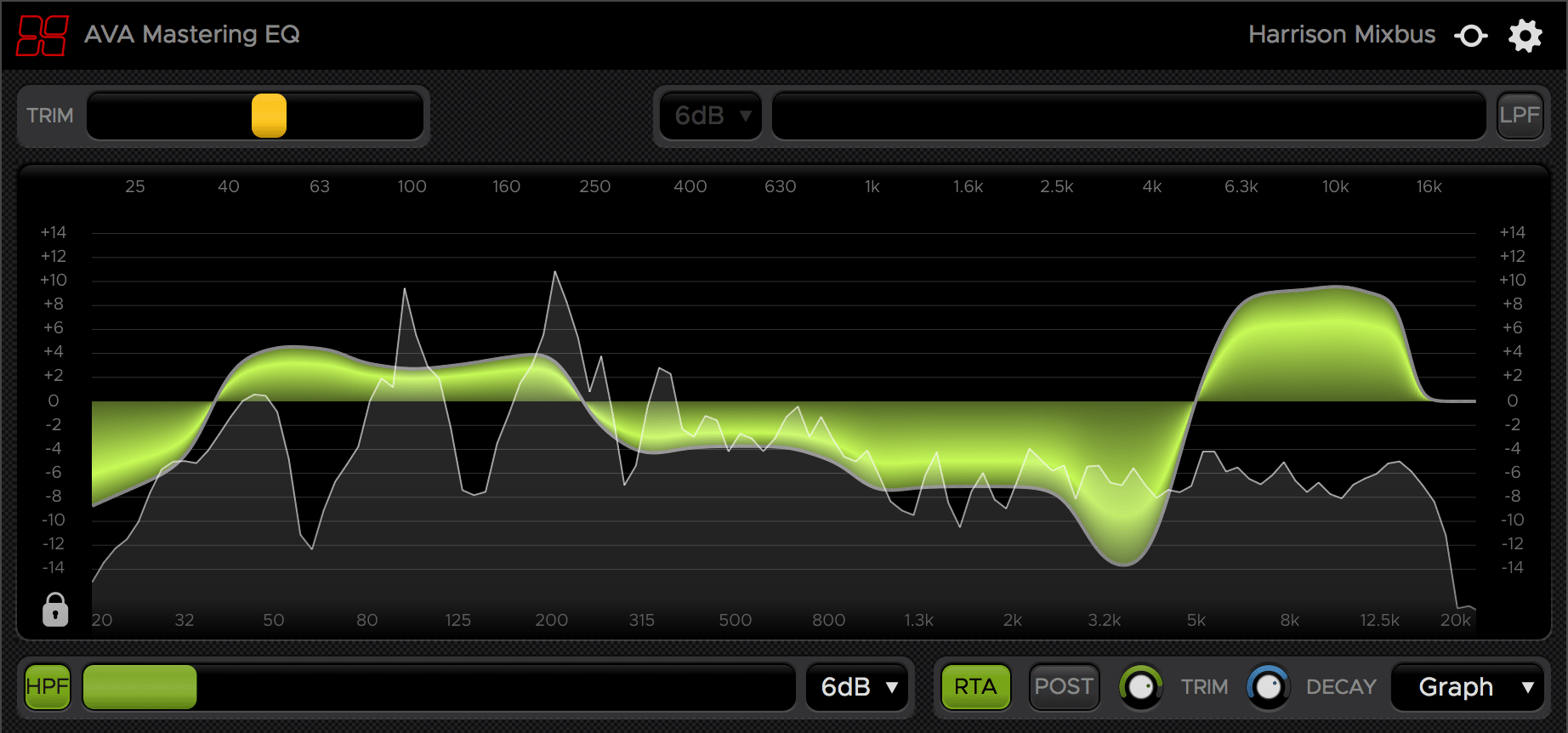 AVA Mastering EQ Screenshot