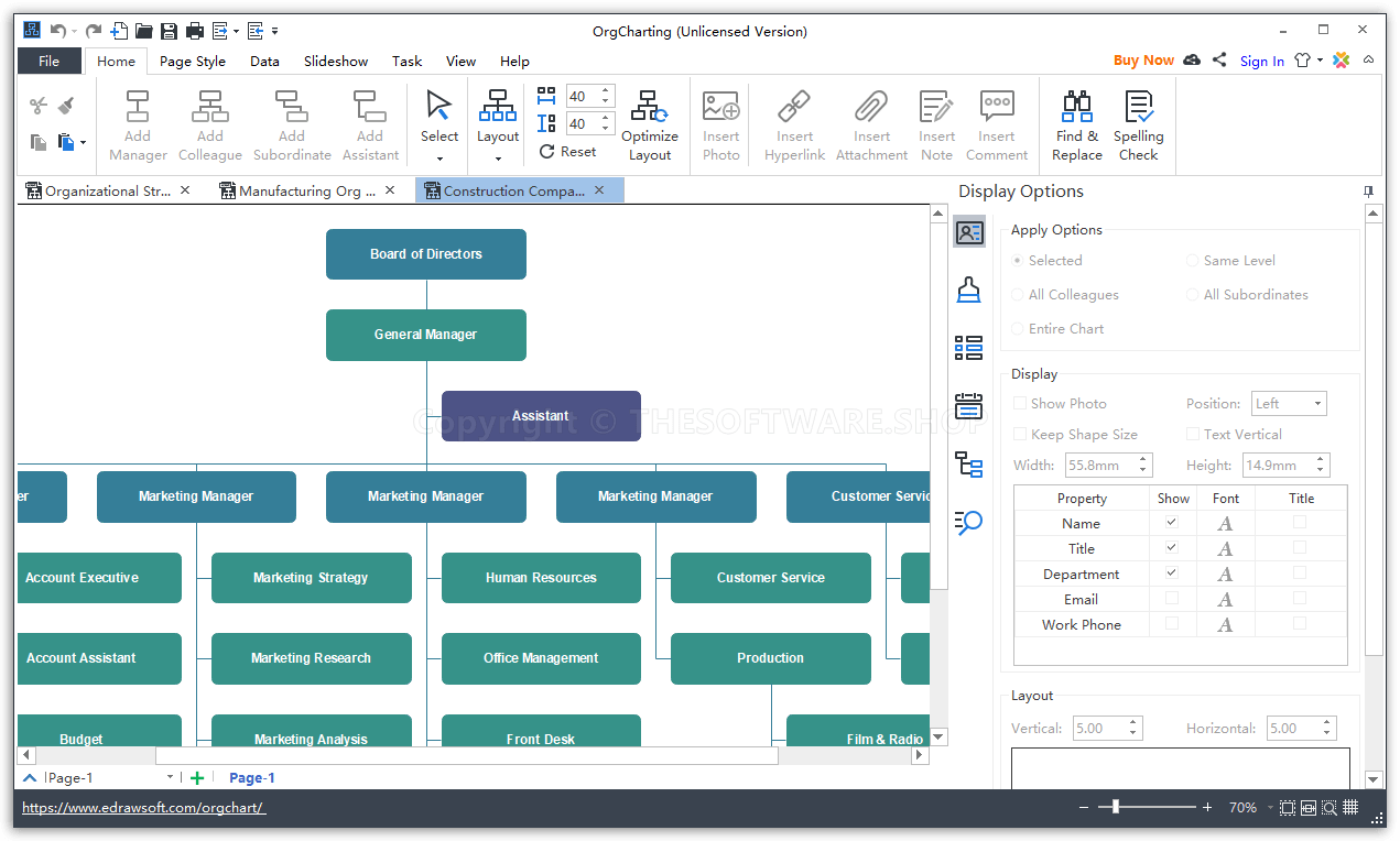 Edraw OrgCharting Pro Screenshot