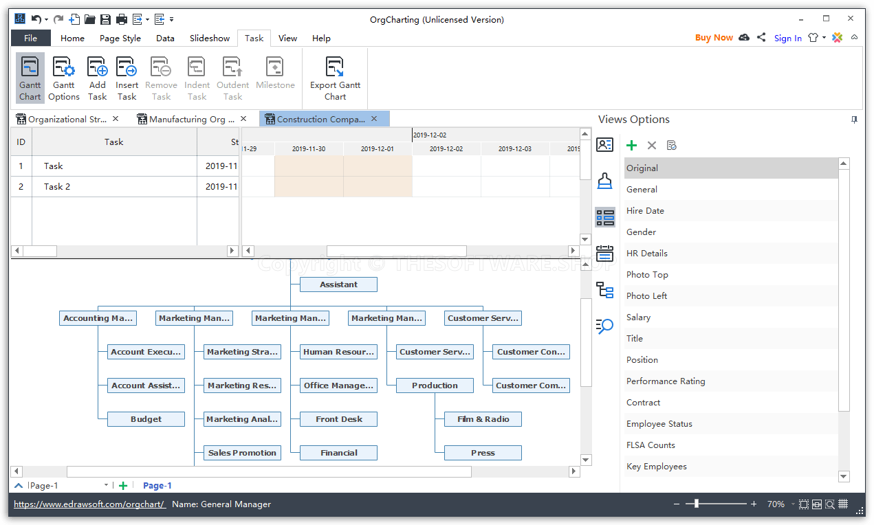 Edraw OrgCharting Pro - Task