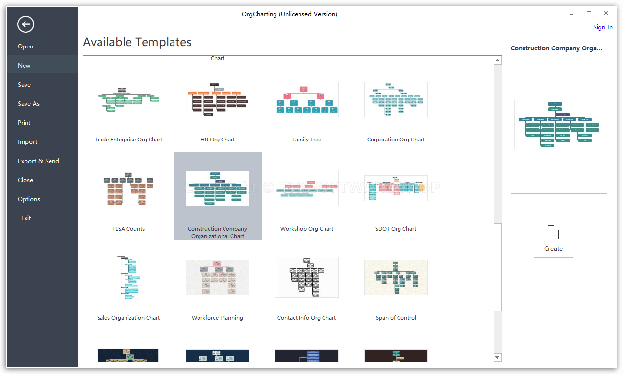 Edraw OrgCharting Pro - Templates