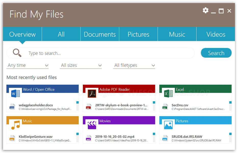 Abelssoft Find My Files Screenshot