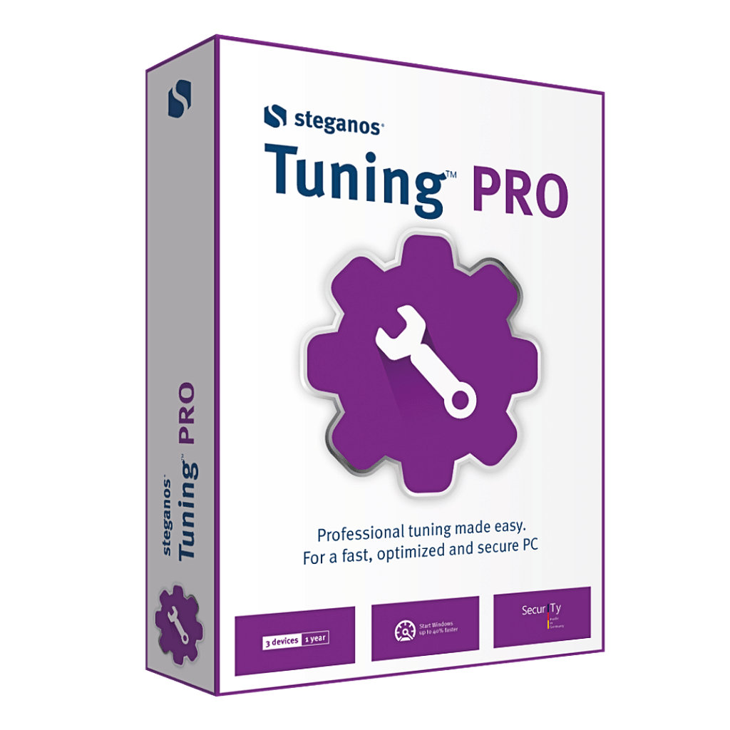 Save 33% Off Coupon on Steganos Tuning PRO – 3 PCs/1-year License – Professional PC Tuning & Cleaning Software – for Windows