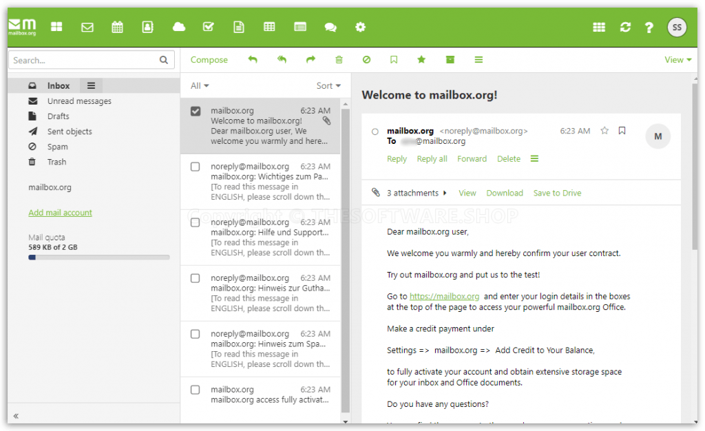 mailbox.org screenshot