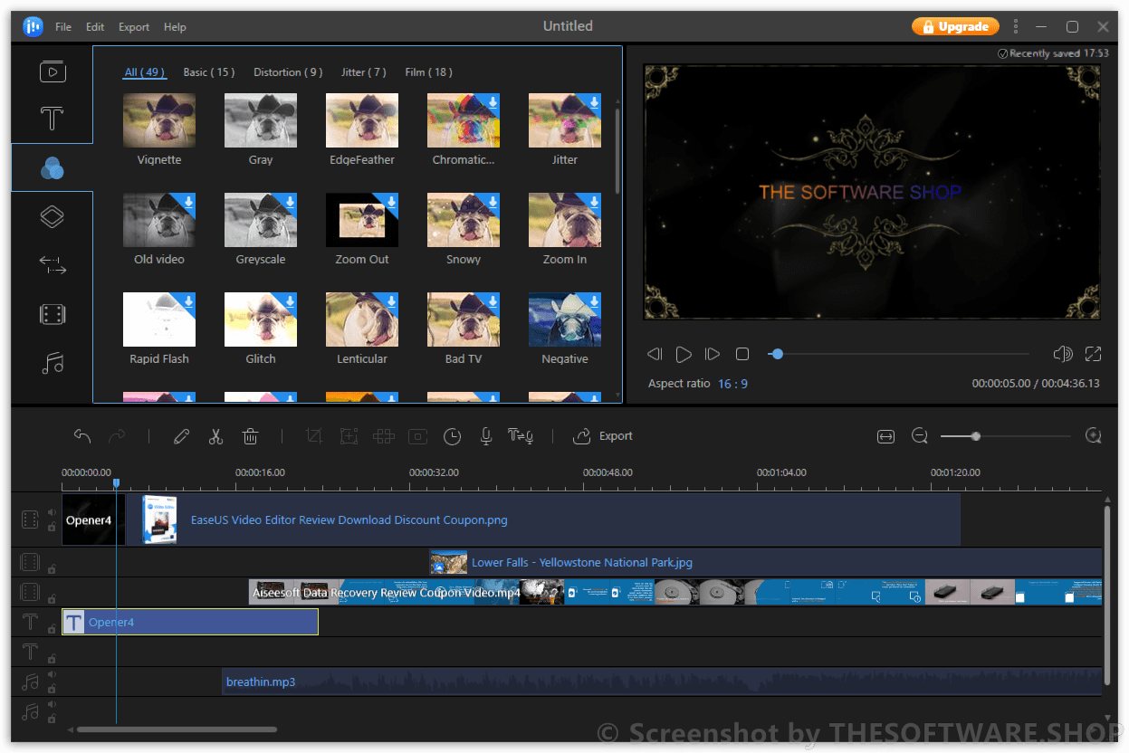 EaseUS Video Editor - Filters