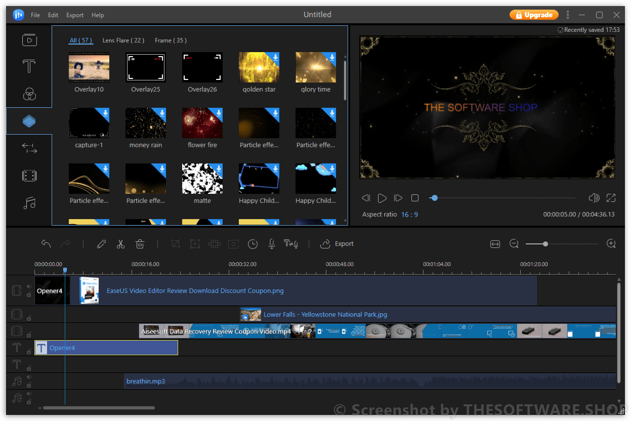 EaseUS Video Editor - Overlays