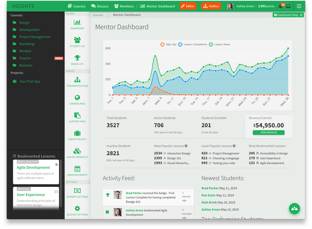 Heights Platform Mentor Dashboard