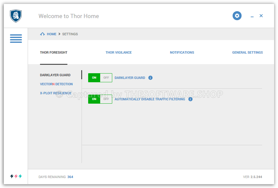 Thor Foresight Home Settings