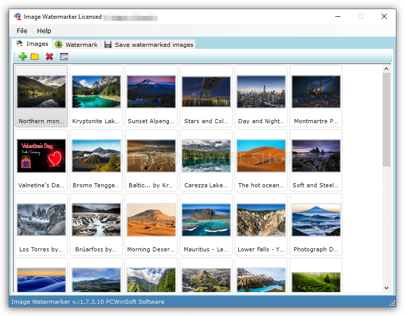 PCWinsoft Image Watermarker - Select Images