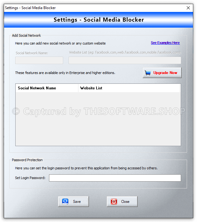 XenArmor Social Media Blocker Settings