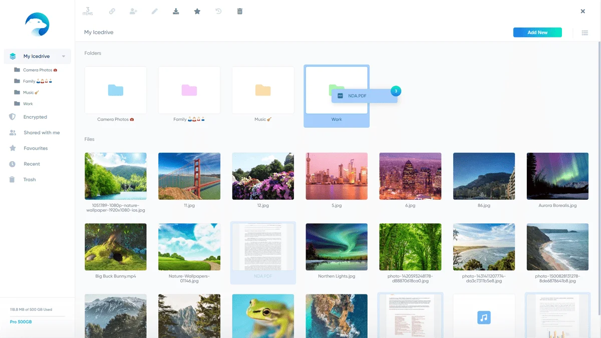 IceDrive Dashboard