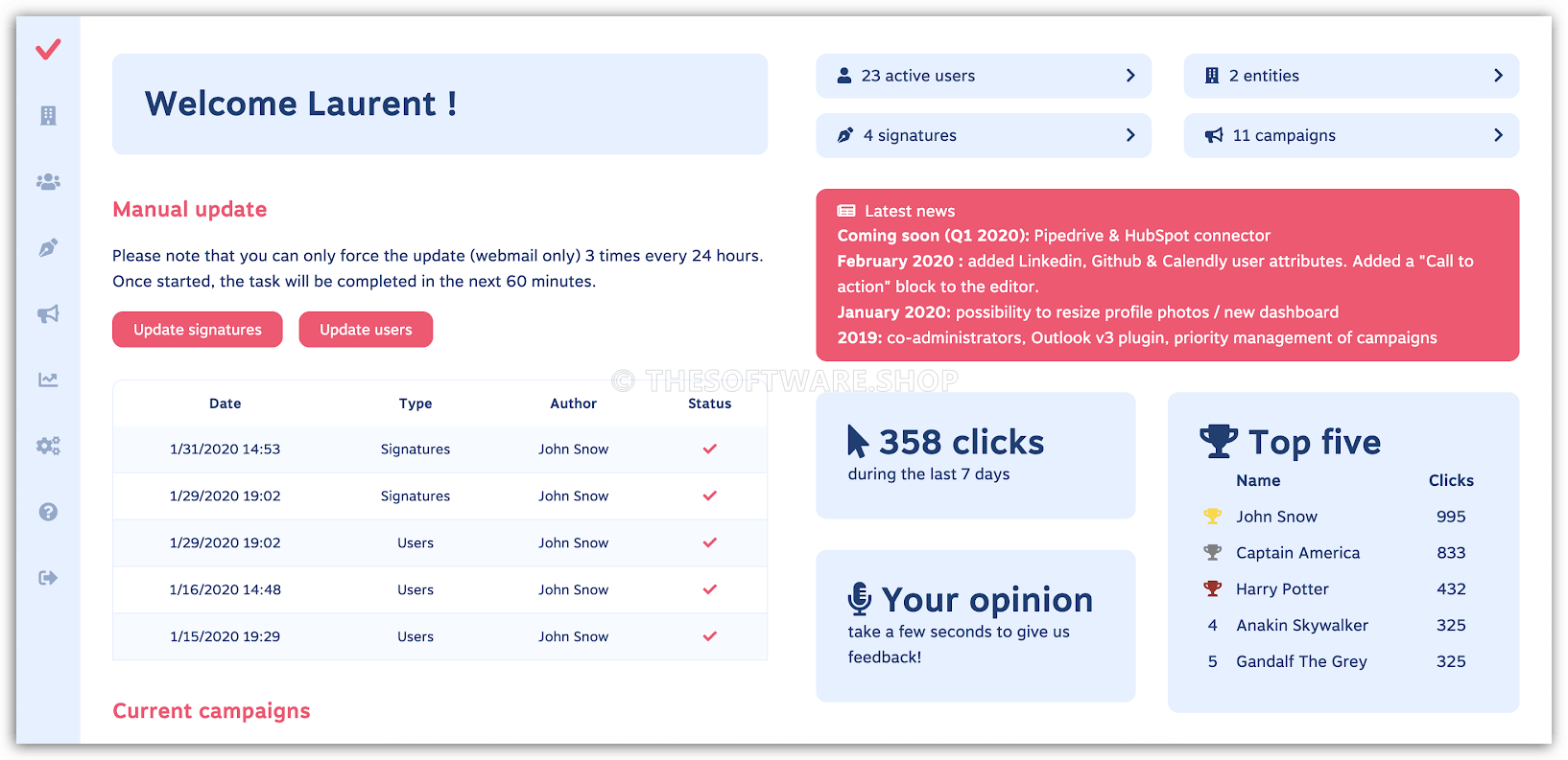 Signitic Dashboard