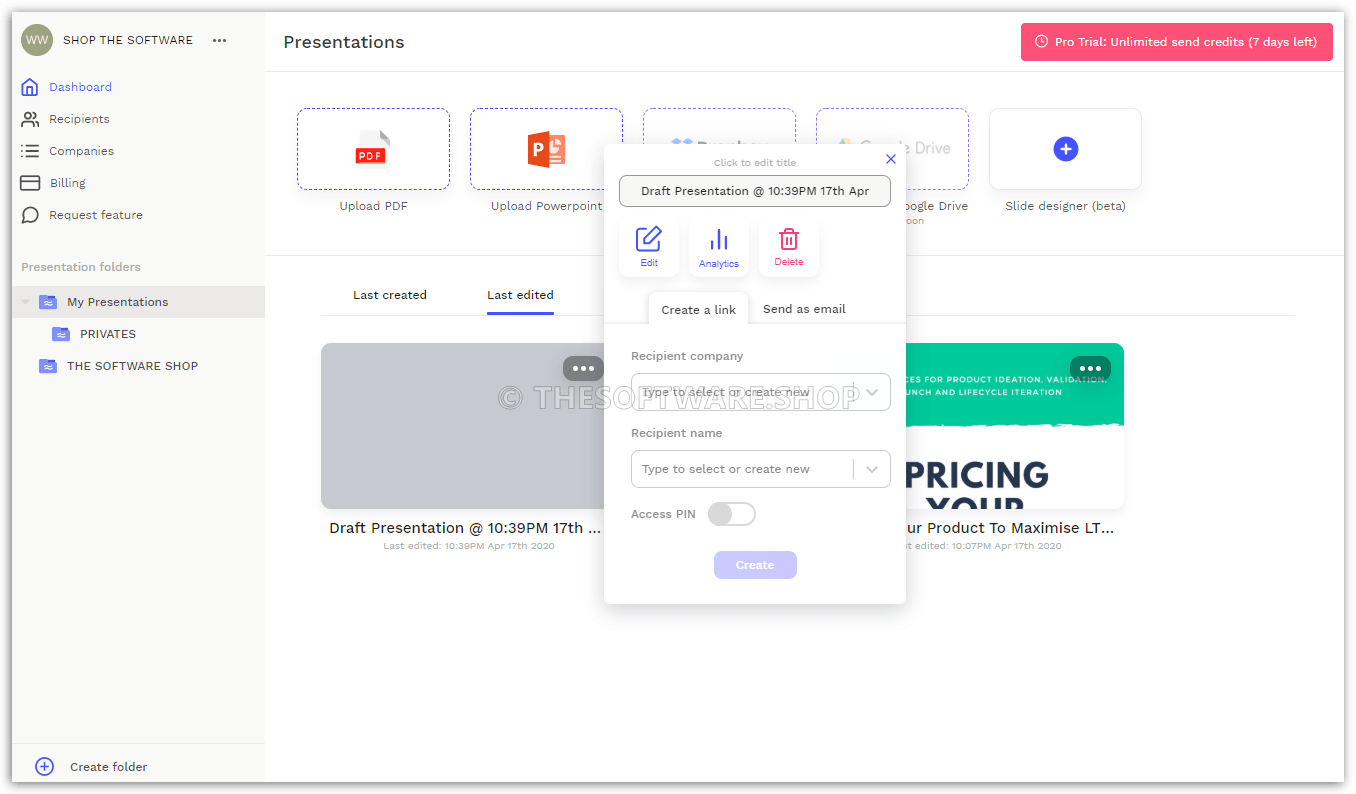 Sizle Dashboard Screenshot