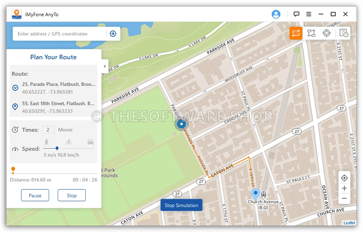 iMyFone AnyTo Screenshot Plan Route