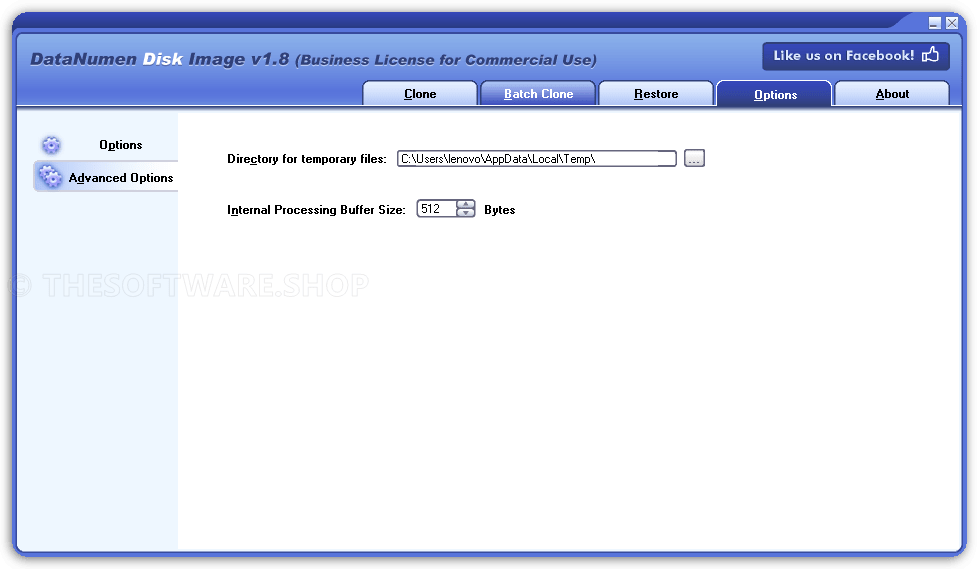 DataNumen Disk Image - Options