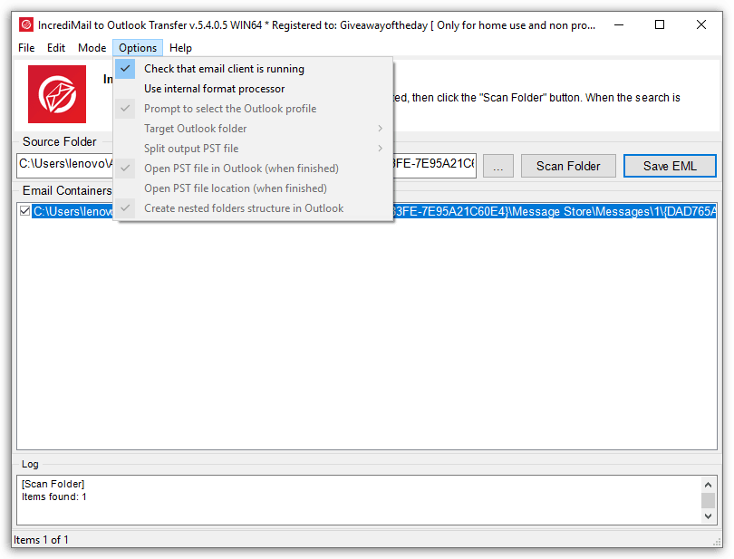 Incredimail to Outlook Transfer Options