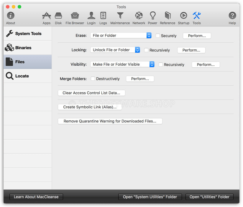 MacPilot Screenshot - Tools