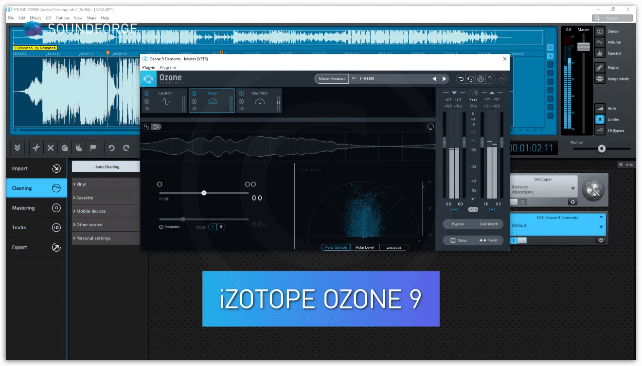 SOUND FORGE Audio Cleaning Lab 2 iZotope Ozone 9