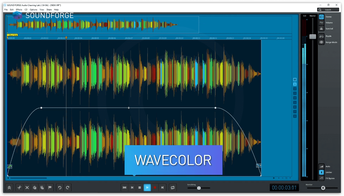 SOUND FORGE Audio Cleaning Lab 2 waveColor