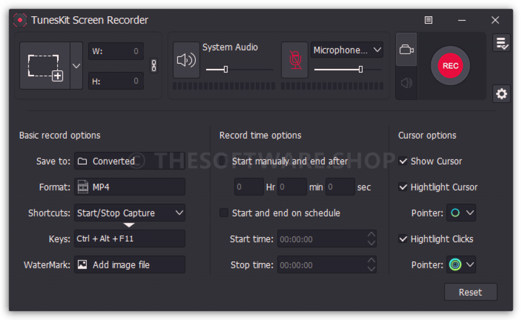 TunesKit Screen Recorder - Screenshot