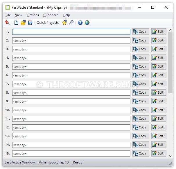 Dextronet FastPaste - Main Interface