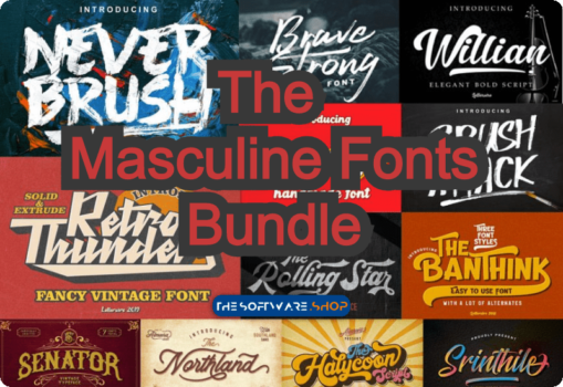 The Masculine Fonts Bundle Review Discount Pixelo Coupon