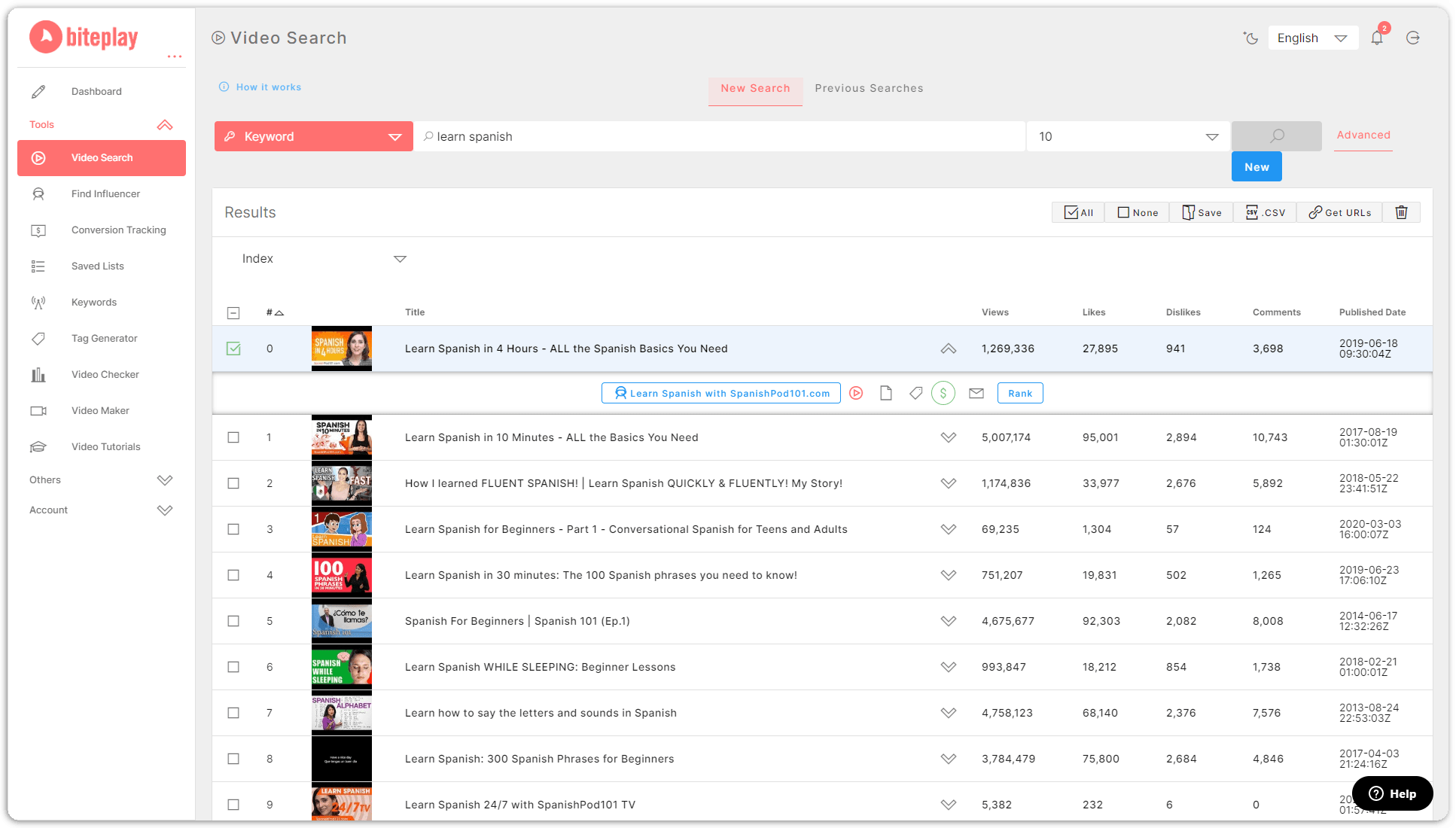 Biteplay Video Search