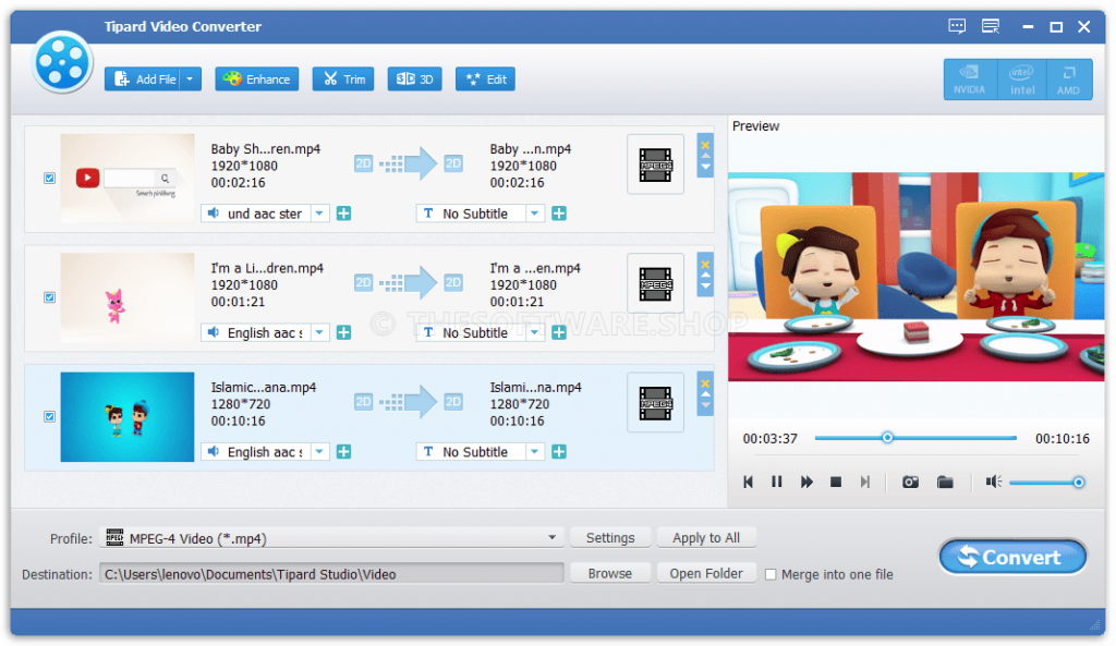 Tipard Video Converter Screenshot - Add File