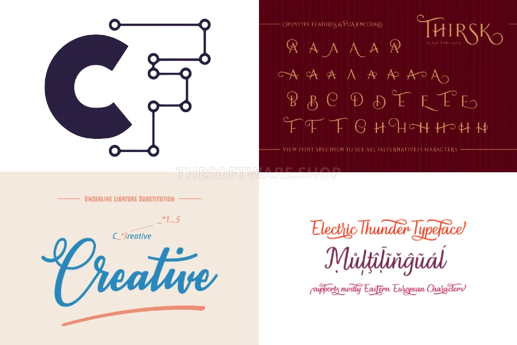 3 Premium Fonts freebie from Creative Fabrica