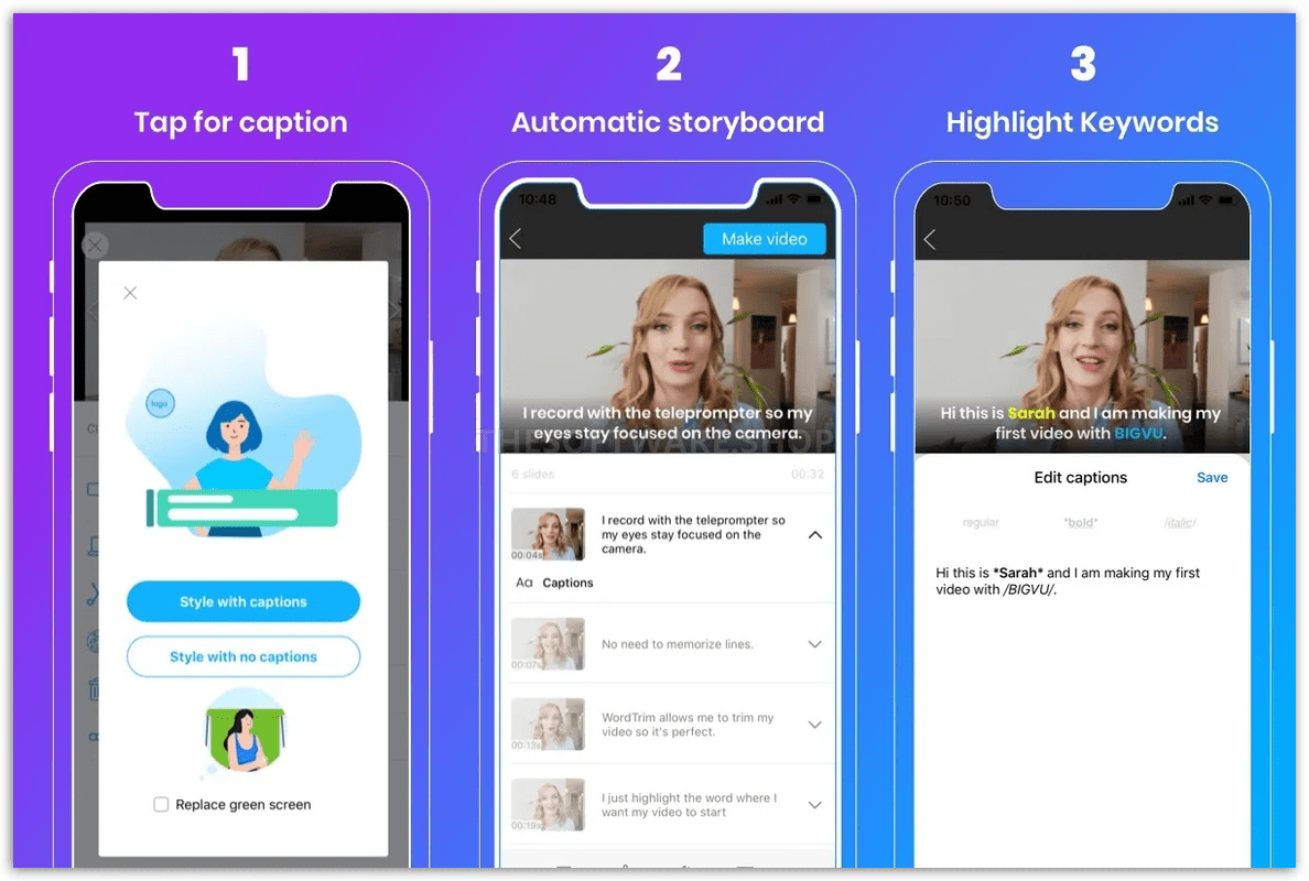 BIGVU Mobile App