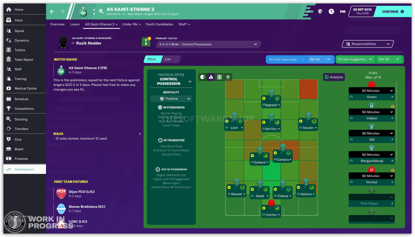 Football Manager 2020 - Developments