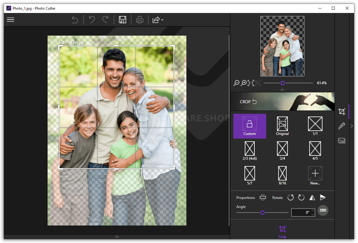 inPixio Photo Cutter - Crop