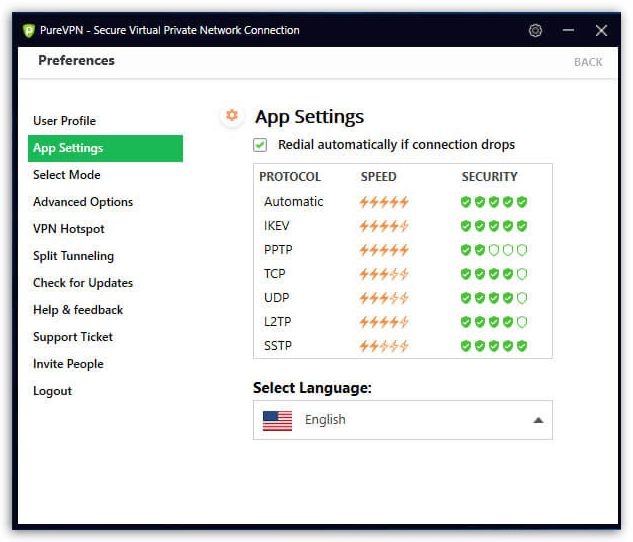 Windows Settings Page screenshot