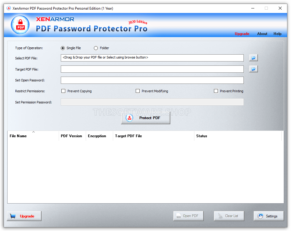 Interface screenshot