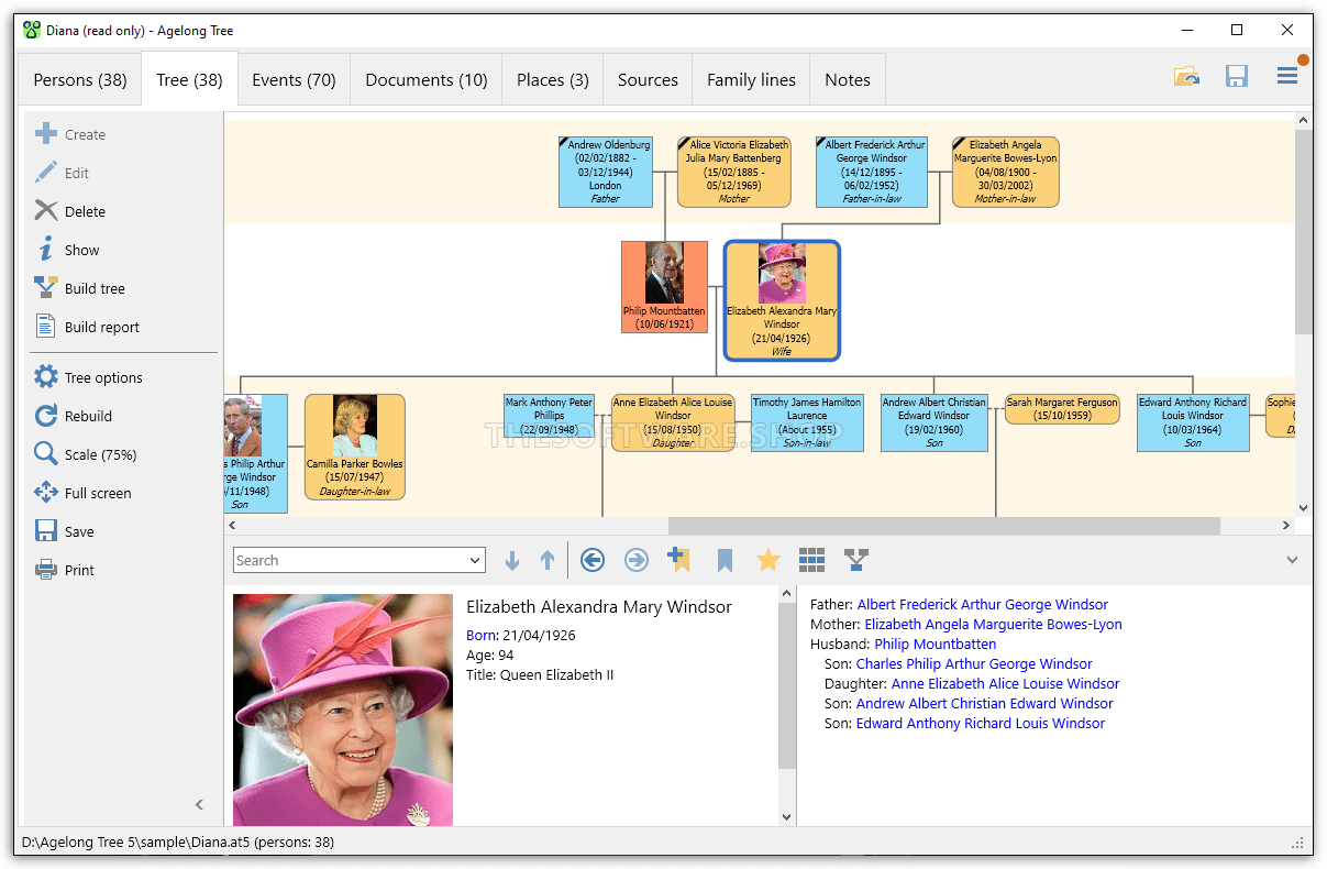 Family Tree Screenshot