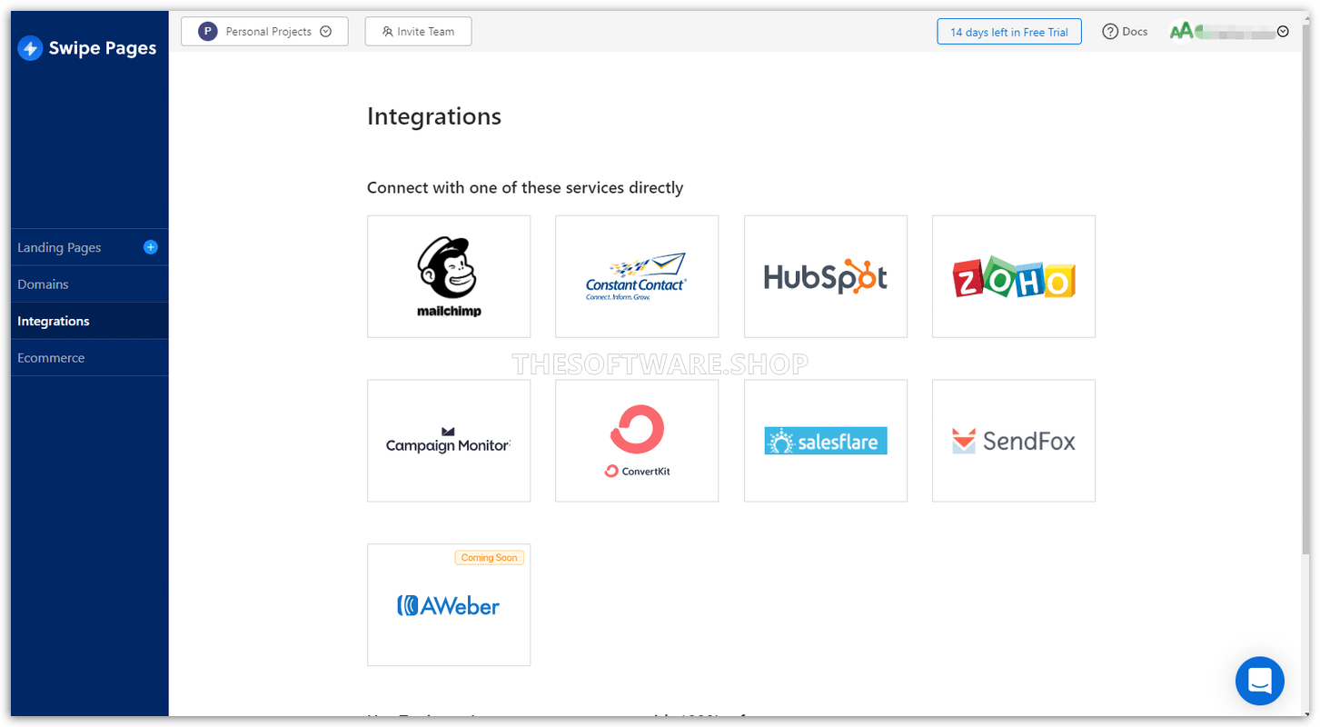 Integrations Screenshot