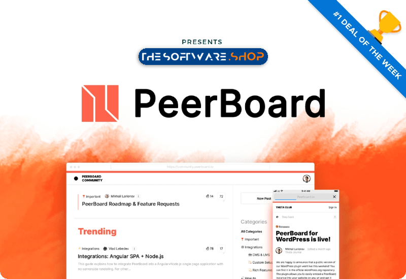 95% Off on PeerBoard – Lifetime Subscription – A Plug and Play Community Platform