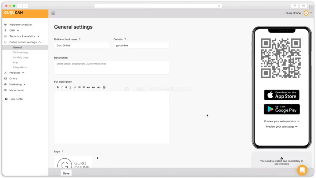 Online School Settings