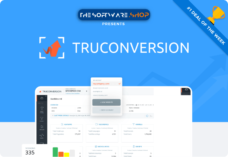 Up to 90% Off on TruConversion – Lifetime Subscription – Simple & Accurate Funnel Tracking and Optimization Software