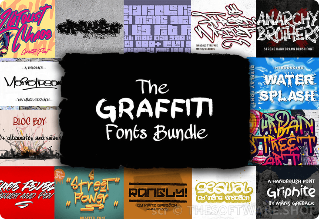 The Graffiti Fonts Bundle Download Discount Code Sale