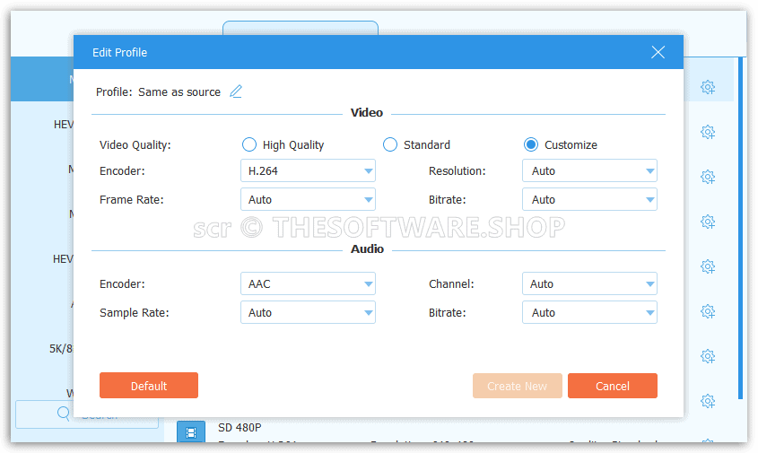 Edit Format Profile