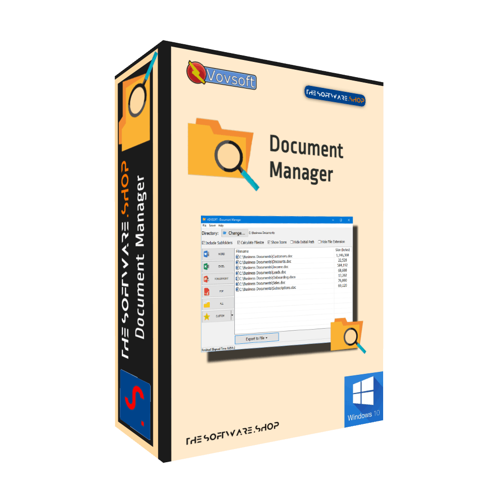 Software Giveaway – Vovsoft Document Manager V1.6: Free License Key – Word, Excel, PowerPoint and PDF File Organization Tool – for Windows