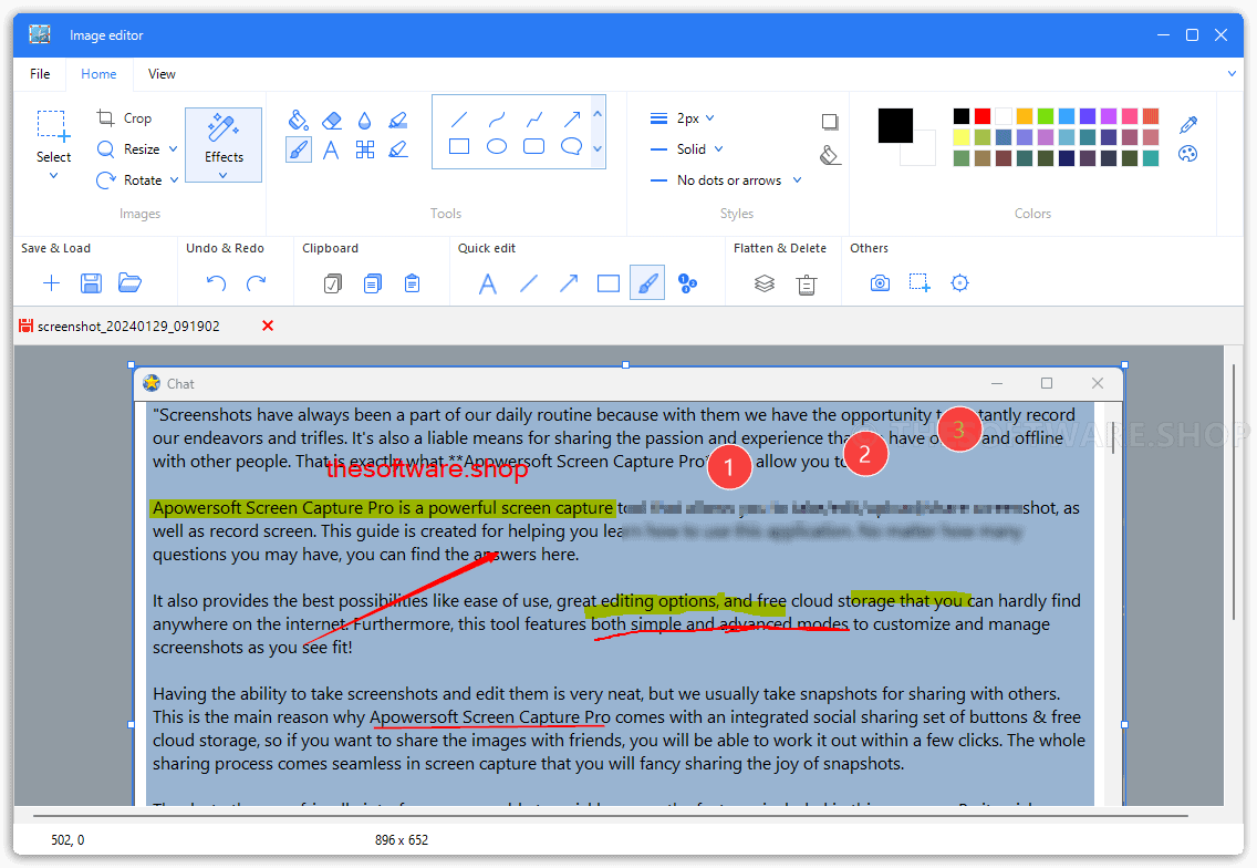 Apowersoft Screen Capture Pro - Editing