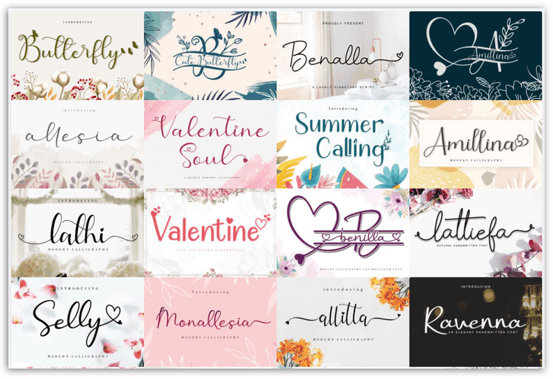 Creative Fabrica Sweet Font Bundle Preview