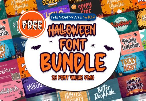 Halloween Font Bundle Download Giveaway