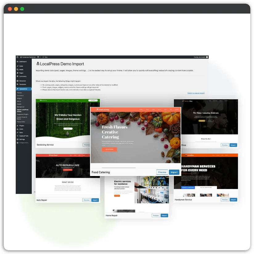 LocalPress Pro one-click demo