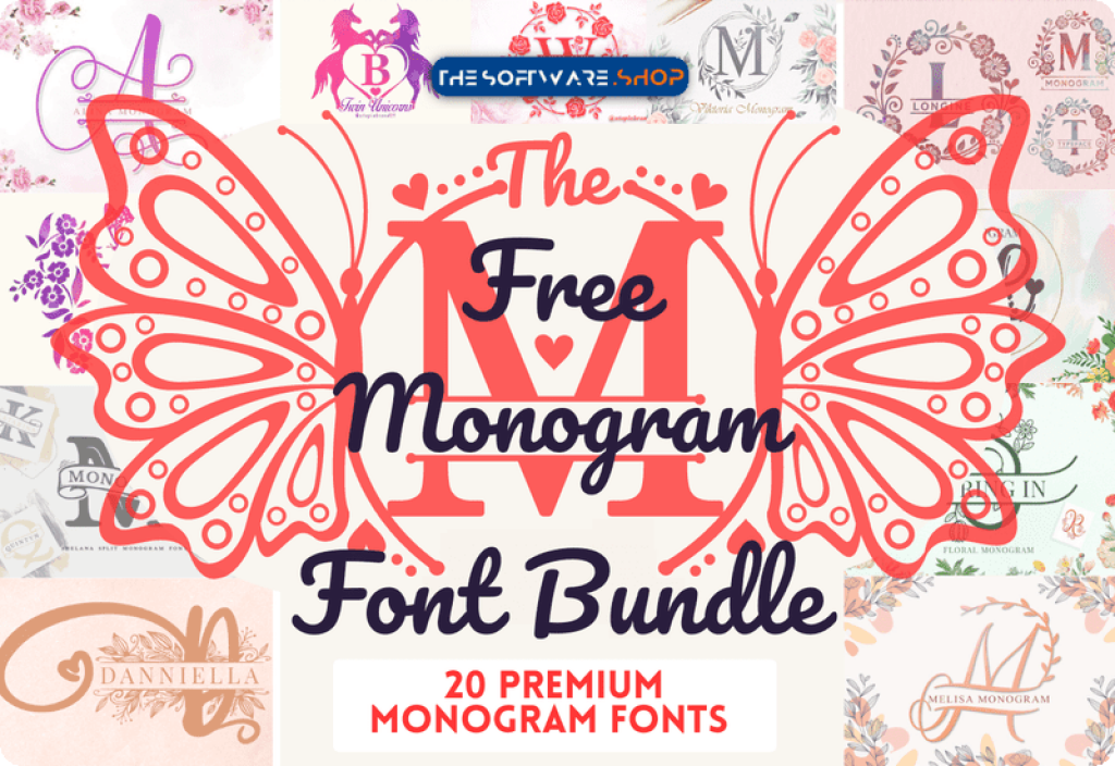 The Free Monogram Font Bundle Creative Fabrica